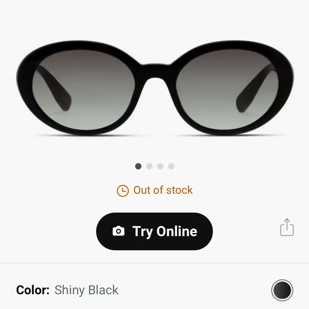 Miu Miu Black Oval Sunglasses Classic Design - Picture 4 of 4